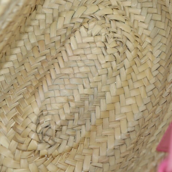 CELINE Teen Triomphe Classic Panier Handbag 194002CML Raffia Calf Leather Natura - Picture 7 of 10